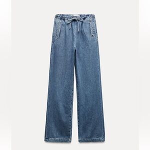 Zara Wide Leg Blue Jeans